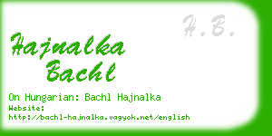 hajnalka bachl business card